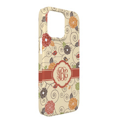 Fall Flowers iPhone Case - Plastic - iPhone 13 Pro Max (Personalized)