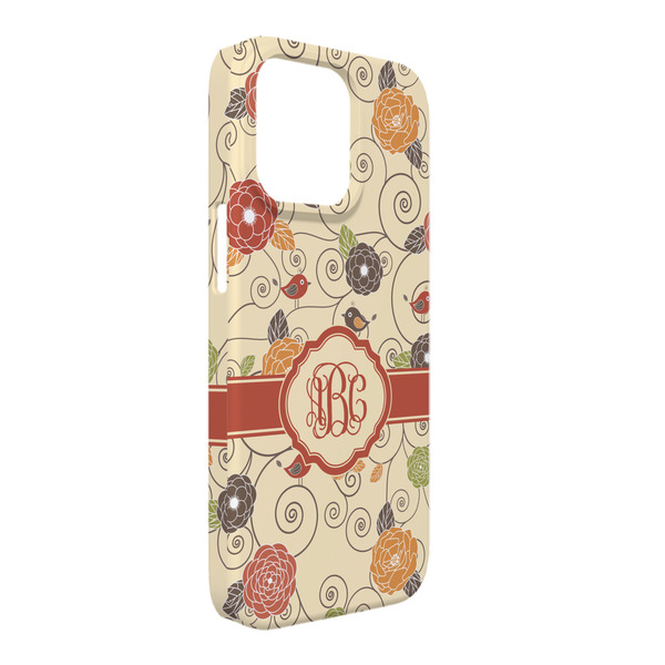 Custom Fall Flowers iPhone Case - Plastic - iPhone 13 Pro Max (Personalized)