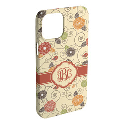Fall Flowers iPhone Case - Plastic - iPhone 15 Plus (Personalized)