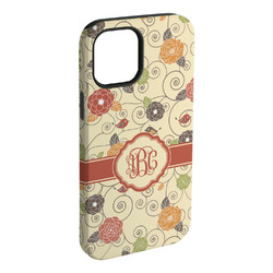 Fall Flowers iPhone Case - Rubber Lined - iPhone 15 Plus (Personalized)