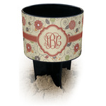 Fall Flowers Black Beach Spiker Drink Holder (Personalized)