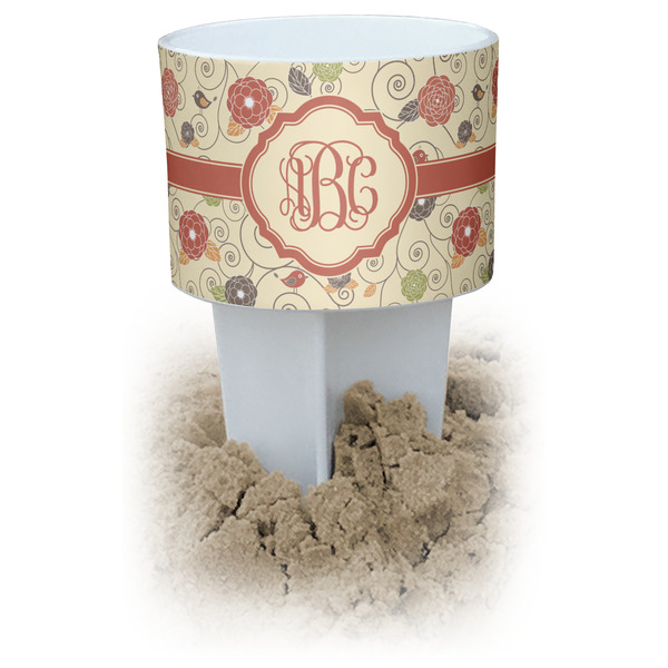 Custom Fall Flowers Beach Spiker Drink Holder (Personalized)