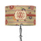 Chevron & Fall Flowers 12" Drum Lamp Shade - Fabric (Personalized)