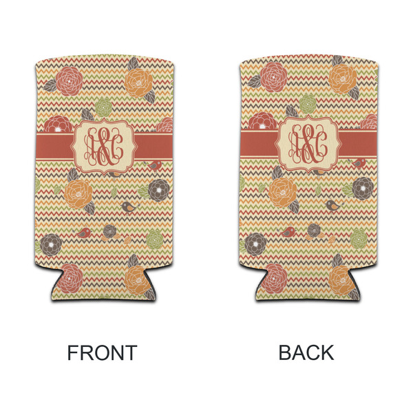 Chevron & Fall Flowers 12oz Tall Can Sleeve - APPROVAL