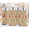 Chevron & Fall Flowers 12oz Tall Can Sleeve - Set of 4 - LIFESTYLE