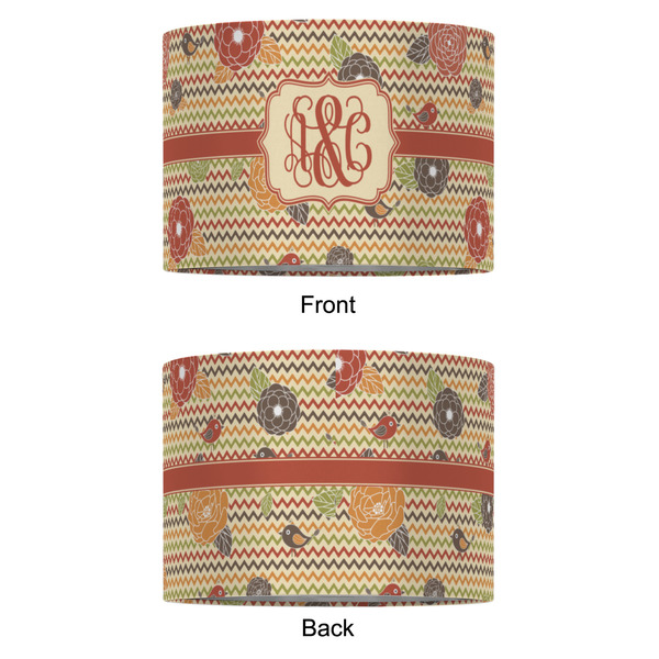 Chevron & Fall Flowers 16" Drum Lampshade - APPROVAL (Fabric)