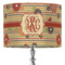 Chevron & Fall Flowers 16" Drum Lampshade - ON STAND (Fabric)