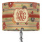 Chevron & Fall Flowers 16" Drum Lamp Shade - Fabric (Personalized)