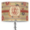 Chevron & Fall Flowers 16" Drum Lampshade - ON STAND (Poly Film)