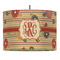 Chevron & Fall Flowers Drum Pendant Lamp (Personalized)