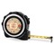 Chevron & Fall Flowers 16 Foot Black & Silver Tape Measures - Front