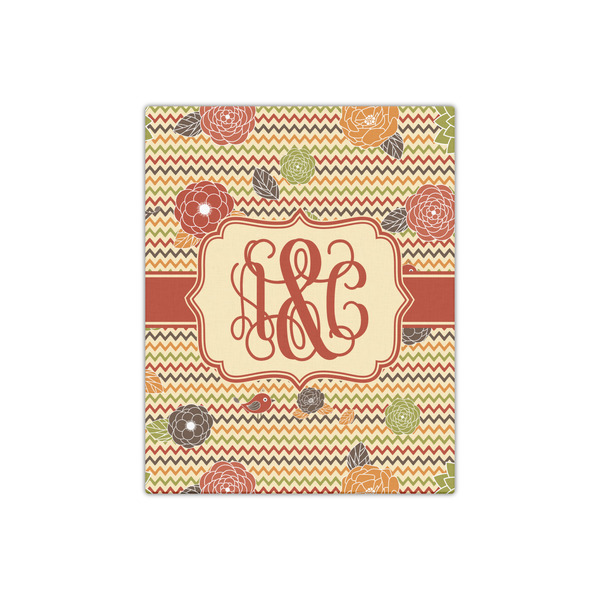 Chevron & Fall Flowers 16x20 - Canvas Print - Front View