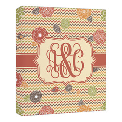 Chevron & Fall Flowers Canvas Print - 20x24 (Personalized)