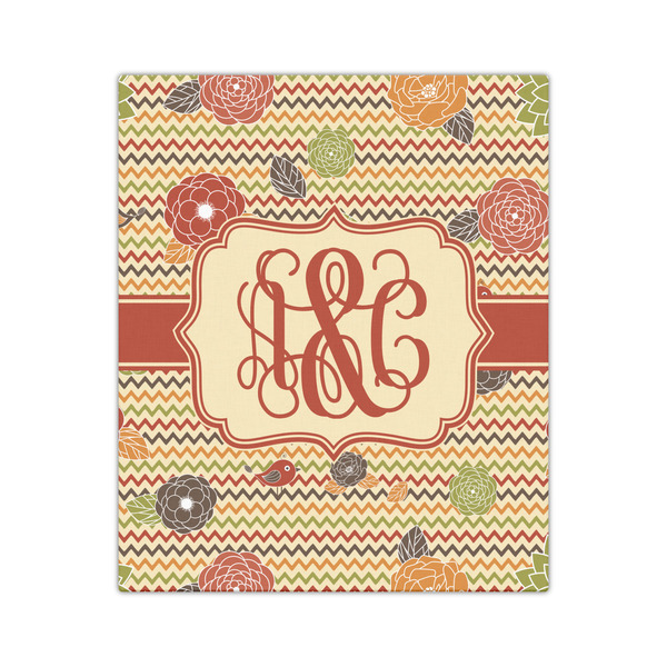 Chevron & Fall Flowers 20x24 - Canvas Print - Front View