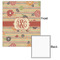 Chevron & Fall Flowers 20x24 - Matte Poster - Front & Back