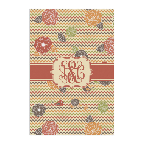 Custom Chevron & Fall Flowers Posters - Matte - 20x30 (Personalized)