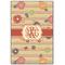 Chevron & Fall Flowers 20x30 Wood Print - Front View
