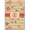 Chevron & Fall Flowers Wood Print - 20x30 (Personalized)