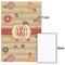 Chevron & Fall Flowers 24x36 - Matte Poster - Front & Back