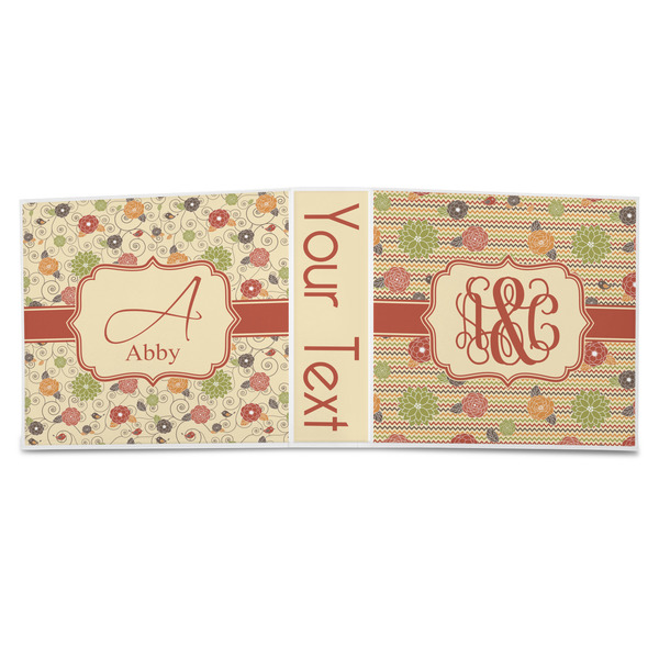 Chevron & Fall Flowers 3-Ring Binder Approval- 3in