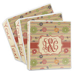 Chevron & Fall Flowers 3-Ring Binder (Personalized)