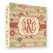 Chevron & Fall Flowers 3 Ring Binders - Full Wrap - 3" - FRONT