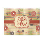 Chevron & Fall Flowers Area Rug (Personalized)