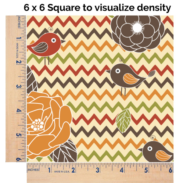 Chevron & Fall Flowers 6x6 Swatch of Fabric