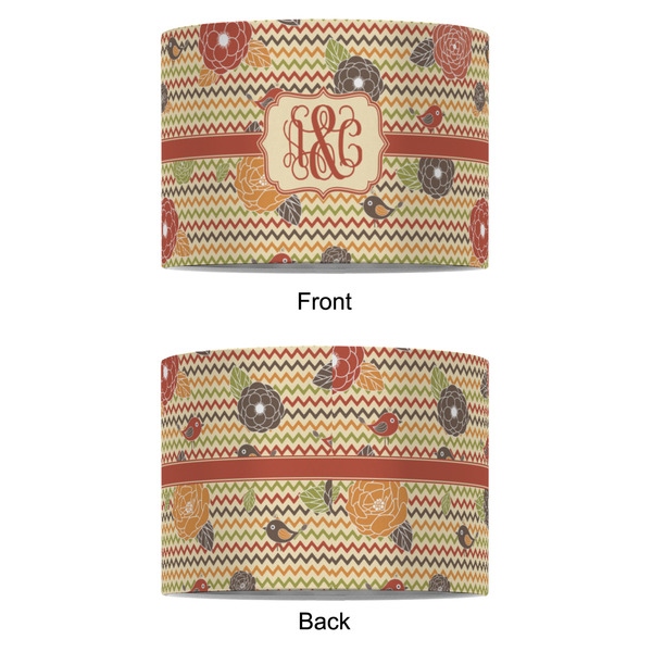 Chevron & Fall Flowers 8" Drum Lampshade - APPROVAL (Fabric)