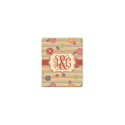 Chevron & Fall Flowers Canvas Print - 8x10 (Personalized)