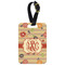 Chevron & Fall Flowers Aluminum Luggage Tag (Personalized)
