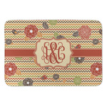 Chevron & Fall Flowers Anti-Fatigue Kitchen Mat (Personalized)