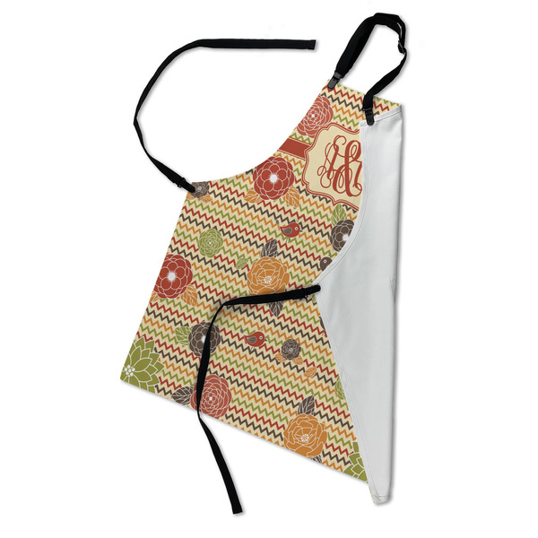 Chevron & Fall Flowers Apron - Folded