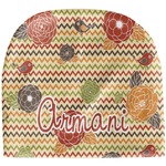 Chevron & Fall Flowers Baby Hat (Beanie) (Personalized)
