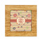 Chevron & Fall Flowers Bamboo Trivet with 6" Tile - FRONT