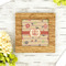 Chevron & Fall Flowers Bamboo Trivet with 6" Tile - LIFESTYLE