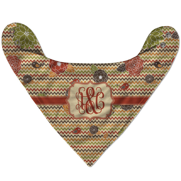 Chevron & Fall Flowers Bandana Flat Approval