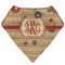 Chevron & Fall Flowers Bandana Bib (Personalized)