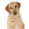 Chevron & Fall Flowers Dog Bandana Scarf w/ Couple's Names