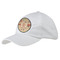 Chevron & Fall Flowers Baseball Cap - White (Personalized)