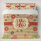 Chevron & Fall Flowers Duvet Cover Set - King (Personalized)