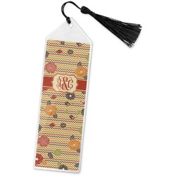 Chevron & Fall Flowers Book Mark w/Tassel (Personalized)