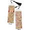 Chevron & Fall Flowers Bookmark with tassel - Front and Back