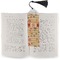 Chevron & Fall Flowers Bookmark with tassel - In book
