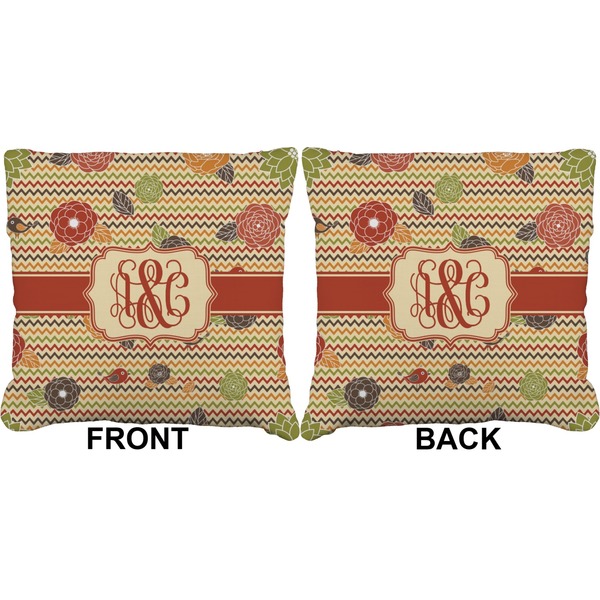 Chevron & Fall Flowers Burlap Pillow Approval