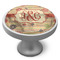 Chevron & Fall Flowers Cabinet Knob (Personalized)