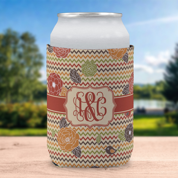 Chevron & Fall Flowers Can Sleeve - LIFESTYLE (single)