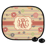Chevron & Fall Flowers Car Side Window Sun Shade (Personalized)