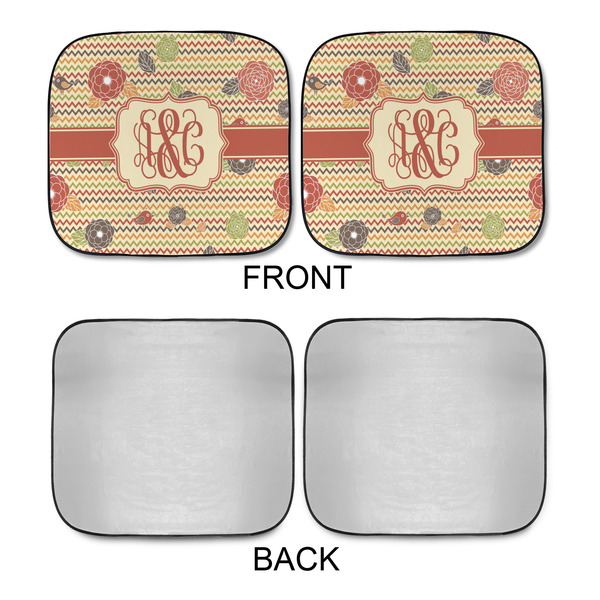 Chevron & Fall Flowers Car Sun Shades - APPROVAL