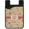 Chevron & Fall Flowers Cell Phone Credit Card Holder
